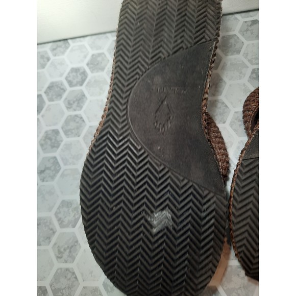 Vintage 90's Volatile Chunky Wedge Platform Flip Flop Thong Sandal size 11 - Picture 9 of 12